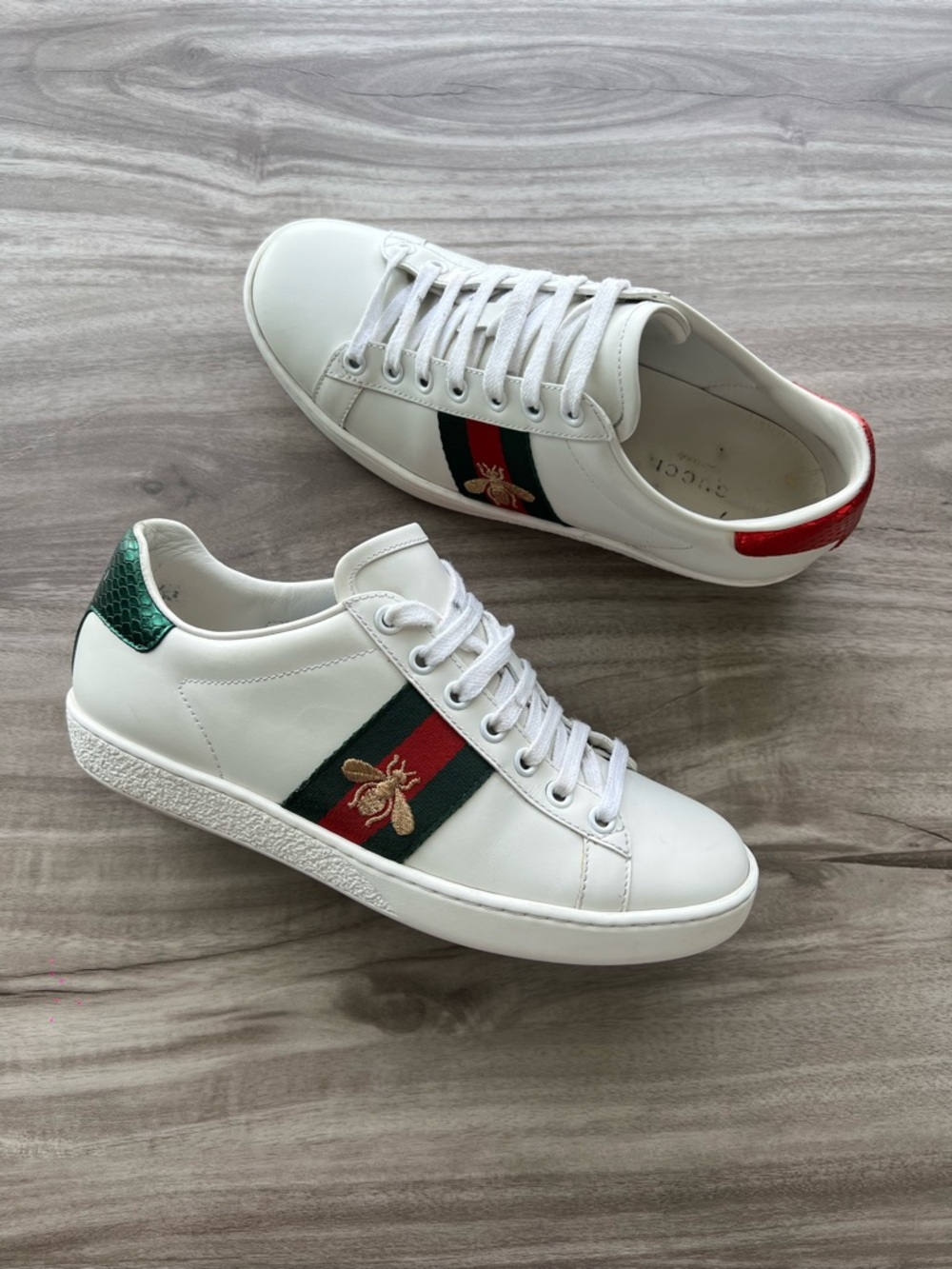 Gucci Ace Embroidered Bee Size 5 (EU 35.5) Womens